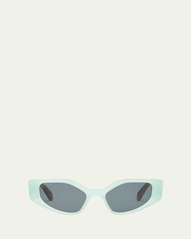 Memphis Beveled Acetate Cat-Eye Sunglasses